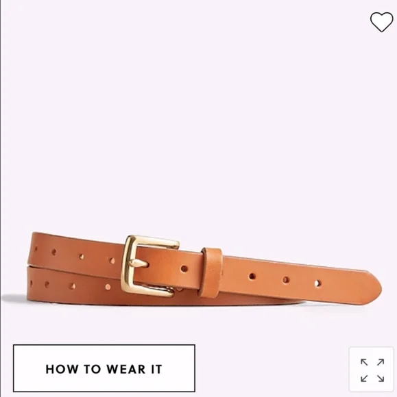 NWT J.Crew‎ Leather Perforated Belt J. Crew | Accessories | Nwt J Crew Perforated Italian  main image 2